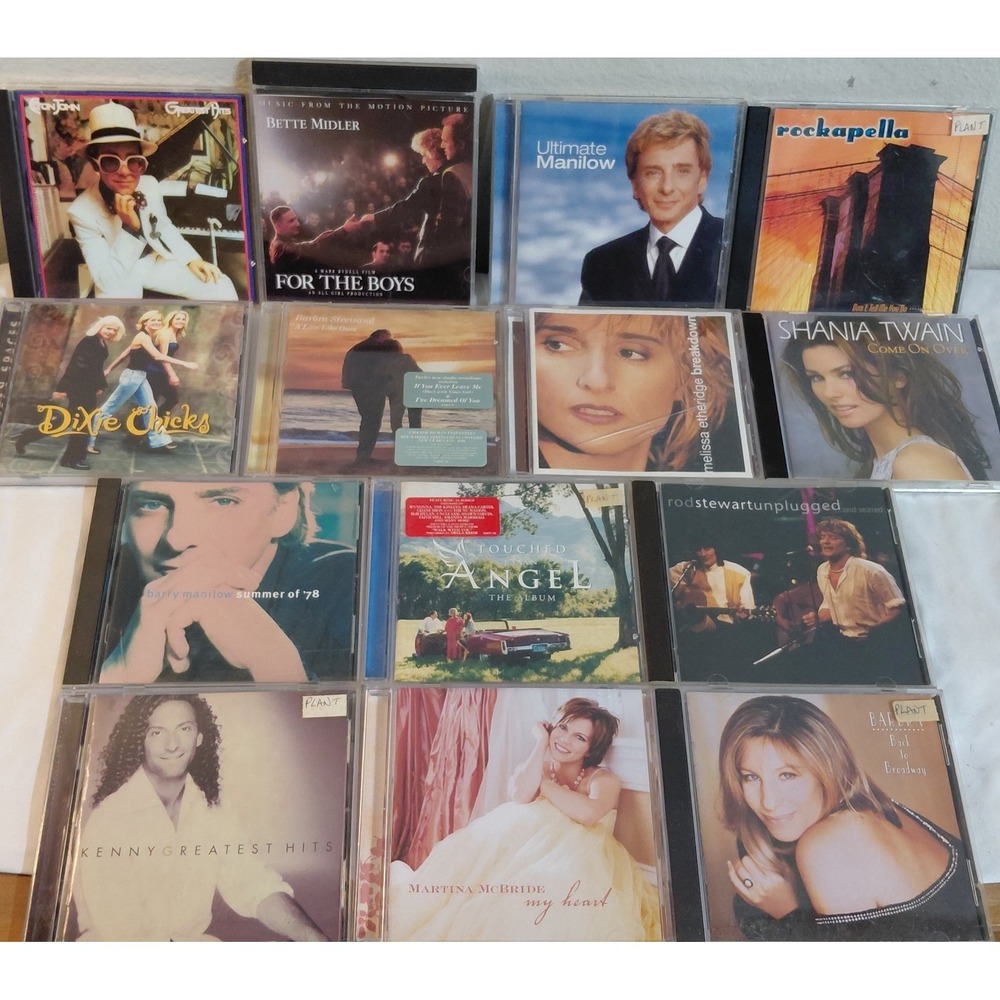 14 CD Music Lot Shania Twain Dixie Chicks Barry Manilow Bette Midler Kenny G